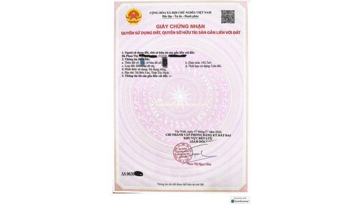 Cơ hội sở hữu nhà mới xây 2 tầng ngay trung tâm Bến Lức !